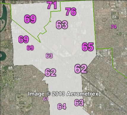 Two-party-preferred votes in Cheltenham at the 2010 state election.