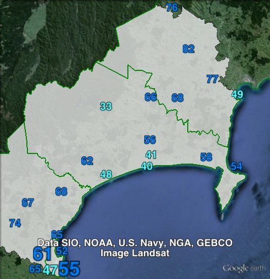 National party votes in Napier at the 2011 general election.